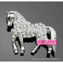Красивый ясно CZ камень лошадь животных брошь ювелирные изделия